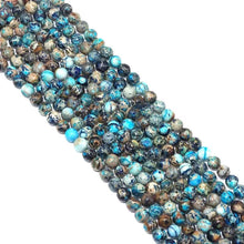 Load image into Gallery viewer, Blue Imperial Jasper Round Smooth Beads, 6mm/8mm/10mm, Sku#U1519