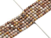 Load image into Gallery viewer, Natural Pink Brown African Agate Round Smooth Beads, Sku#U1324