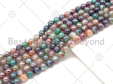 Load image into Gallery viewer, Mystic Natural Green Brown Agate Round Faceted Beads, 6mm/8mm/10mm/12mm Natural Agate Beads, 15.5'' Full Strand, Sku#UA225