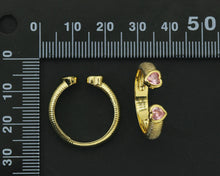 Load image into Gallery viewer, CZ Heart Open Ring, Sku#X313