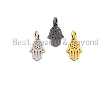 Load image into Gallery viewer, Hollow Out Hamsa Hand Shaped Pendant/Charm, Cubic Zirconia P