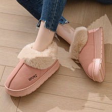 Load image into Gallery viewer, Women's Plush Slippers | Non-Slip Faux Fur Lined Platform Indoor House Shoes
