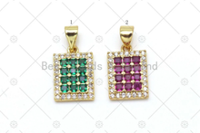 Load image into Gallery viewer, CZ Rectangle Charm, Sku#LK519