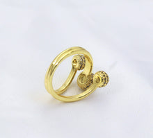 Load image into Gallery viewer, CZ Triple Ball Adjustable Ring, Sku#LD253