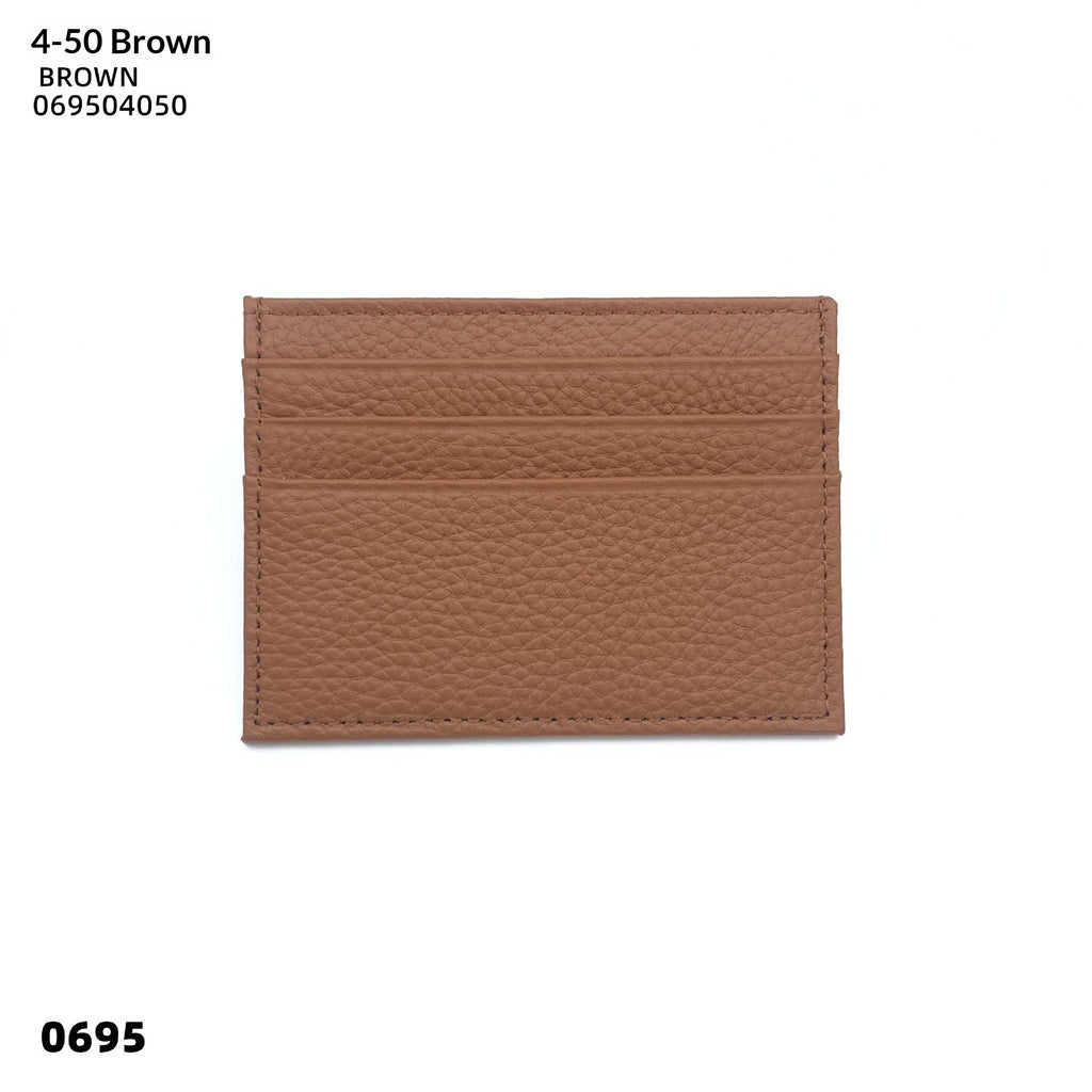 Genuine Leather Card Holder - Premium Cowhide Slim Wallet for Men & Women