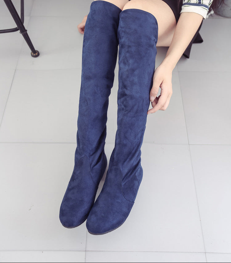 Women's Over-the-Knee Chunky Heel Boots | Korean Fashion Fall Winter Boots