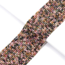 Load image into Gallery viewer, Genuine Multicolor Tourmaline Faceted Cube Beads, 2.5mm, Sku#U1529