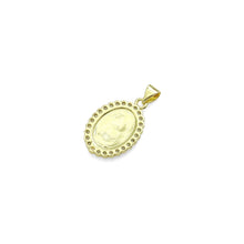 Load image into Gallery viewer, Blue White Oval Shape Mother of Pearl Mary Charm, Sku#LX504