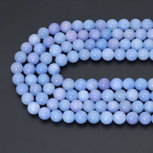Load image into Gallery viewer, Aqua Blue Jade Round Smooth Beads, Sku#U2222c