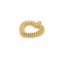 Load image into Gallery viewer, Baguette CZ Gold Open Heart Charm, Sku#LX213