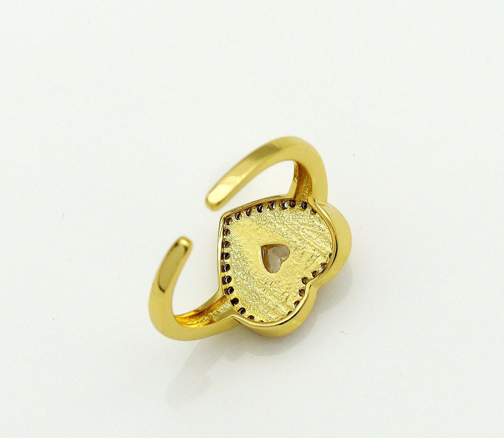 CZ Heart Adjustable Ring, Sku#X329