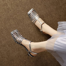 Load image into Gallery viewer, Women's Lambskin Cage Sandals