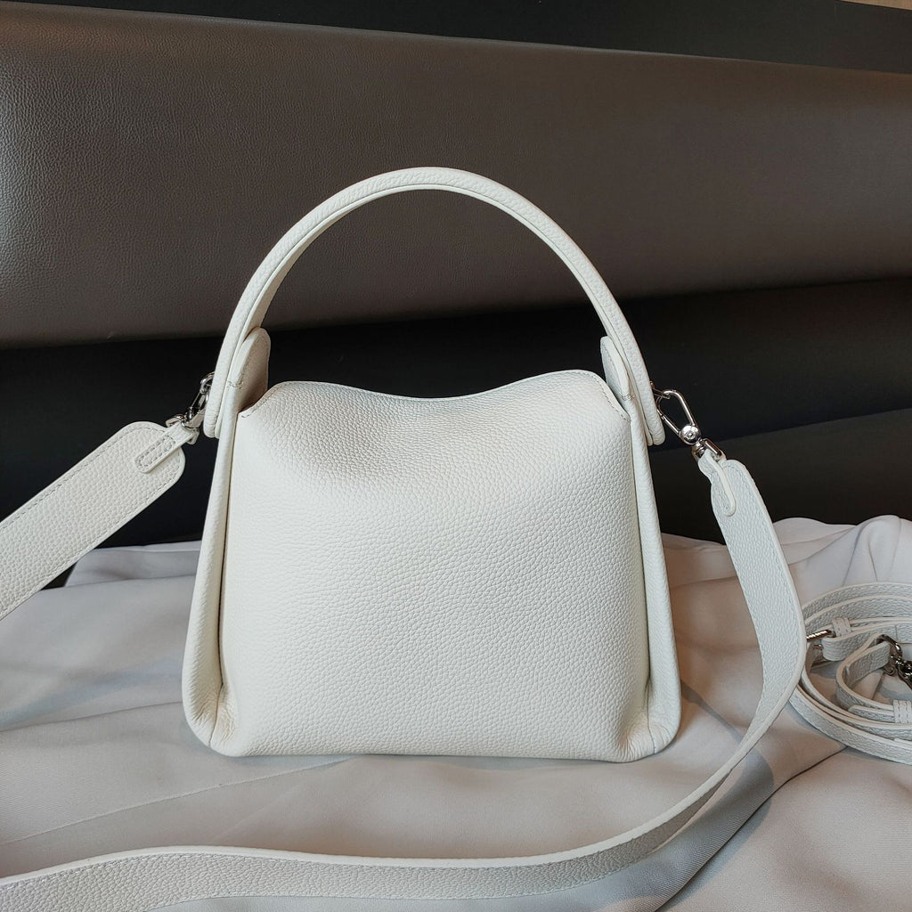 Women's Genuine Leather Box Bag – Niche Design Shoulder Tote