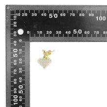 Load image into Gallery viewer, Gold Silver North Star Heart Earrings, Sku#A162