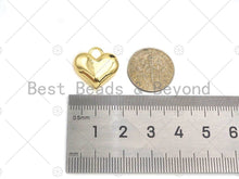 Load image into Gallery viewer, Plain Gold Puffy Heart Shape Charm/Pendant, Heart Shape Charm, SKU#Y325