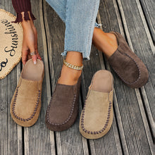 Load image into Gallery viewer, Women's Outdoor Closed-Toe Suede Half-Slipper | Thick PU Sole | Slip-On Vintage Style