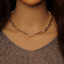 Load image into Gallery viewer, Rectangle CZ Link Chain Bracelet/Necklace, sku#A111