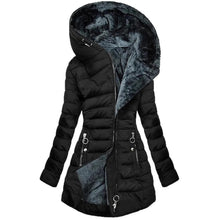 Load image into Gallery viewer, Women's Thick Cotton Coat With A Large Fur Collar
