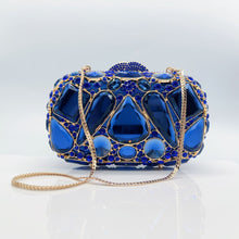 Load image into Gallery viewer, Diamond-Encrusted Evening Clutch Bag - Luxury Crystal Glass Drop Handbag for Women