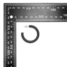 Load image into Gallery viewer, Black Brown Red Pink Enamel Hoop Earrings, Sku#A332