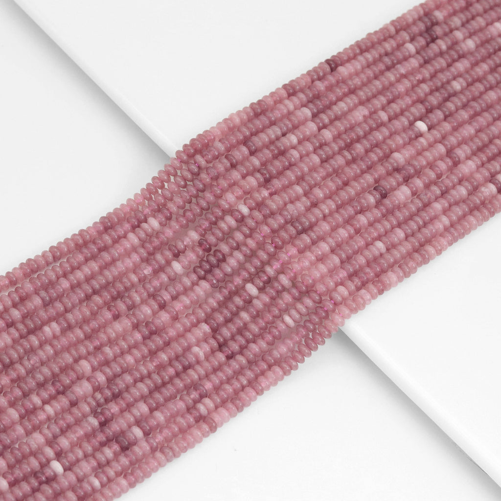 2x4mm Rondelle Smooth Strawberry Quartz Beads, Sku#U1957