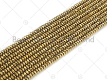 Load image into Gallery viewer, Darker Gold Hematite Rondelle Faceted Spacer Beads, sku#S129