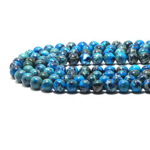 Load image into Gallery viewer, Blue Imperial Jasper Round Smooth Beads, 6mm/8mm/10mm, Sku#U1574