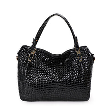 Load image into Gallery viewer, Women's Genuine Leather Tote Bag - Crocodile Pattern Large Casual Handbag