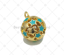 Load image into Gallery viewer, Colorful Enamel Five Point Star On Round Ball Shape Pendant,