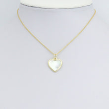 Load image into Gallery viewer, White Pearl Gold Heart Charm Pendant,Sku#LX879