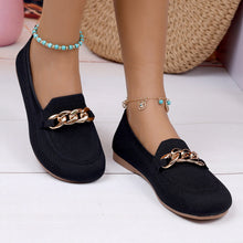 Load image into Gallery viewer, Women's Breathable Metal Chain Loafers - Soft Sole Slip-On Flats