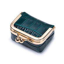 Load image into Gallery viewer, Japanese Leather Coin Wallet with Crocodile Pattern - Genuine Cowhide Wallet for Women