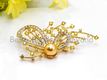 Load image into Gallery viewer, CZ Micro Pave Butterfly Star Brooch Pin,Sku#P25
