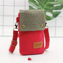 Load image into Gallery viewer, Canvas Crossbody Phone Bag - Retro European Patchwork Design for Women