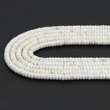 Load image into Gallery viewer, White Turquoise Rondelle Smooth Beads, Sku#U1833