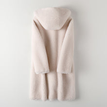 Load image into Gallery viewer, Women's Hooded Lambswool Warm Coat