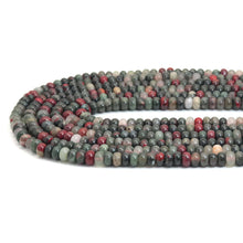 Load image into Gallery viewer, 5x8mm Dragon Blood Stone Rondelle Smooth Beads, Sku#U2005