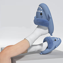 Load image into Gallery viewer, Shark Slippers Warm Fuzzy House Shoes | Detachable Fuzzy Winter Bedroom Slippers