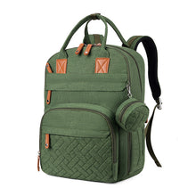 Load image into Gallery viewer, Waterproof Plaid Stroller Bag with USB Charging Port &amp; Dry-Wet Separation – Lightweight Baby Diaper Bag