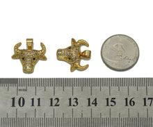 Load image into Gallery viewer, Gold Pave Ram Charm, Sku#LD303