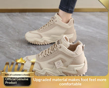 Load image into Gallery viewer, Korean Style Women's Casual High-Top Dad Shoes | Lace-Up Synthetic Leather Sneakers