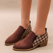 Load image into Gallery viewer, Women's Retro Color-Block Slip-On Shoes | Suede Mid Heel Dress Shoes