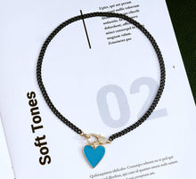 Load image into Gallery viewer, Heart Star Cuban Chain Necklace, sku#CL07