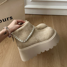 Load image into Gallery viewer, Women's Retro Height-Boosting Snow Boots - Lace-Up Winter Boots with Extra Padding