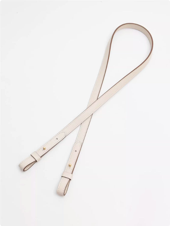 Premium Genuine Leather Bag Strap - Adjustable Replacement Shoulder Strap with Decorative Studs