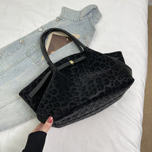 Load image into Gallery viewer, Women's Retro Suede Tote Handbag - Quilted Shoulder Bag with Patchwork Detail