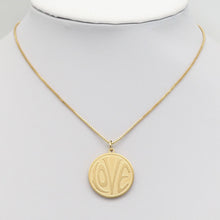 Load image into Gallery viewer, Matt Gold Silver Love Heart Round Coin Charm, Sku#LX260
