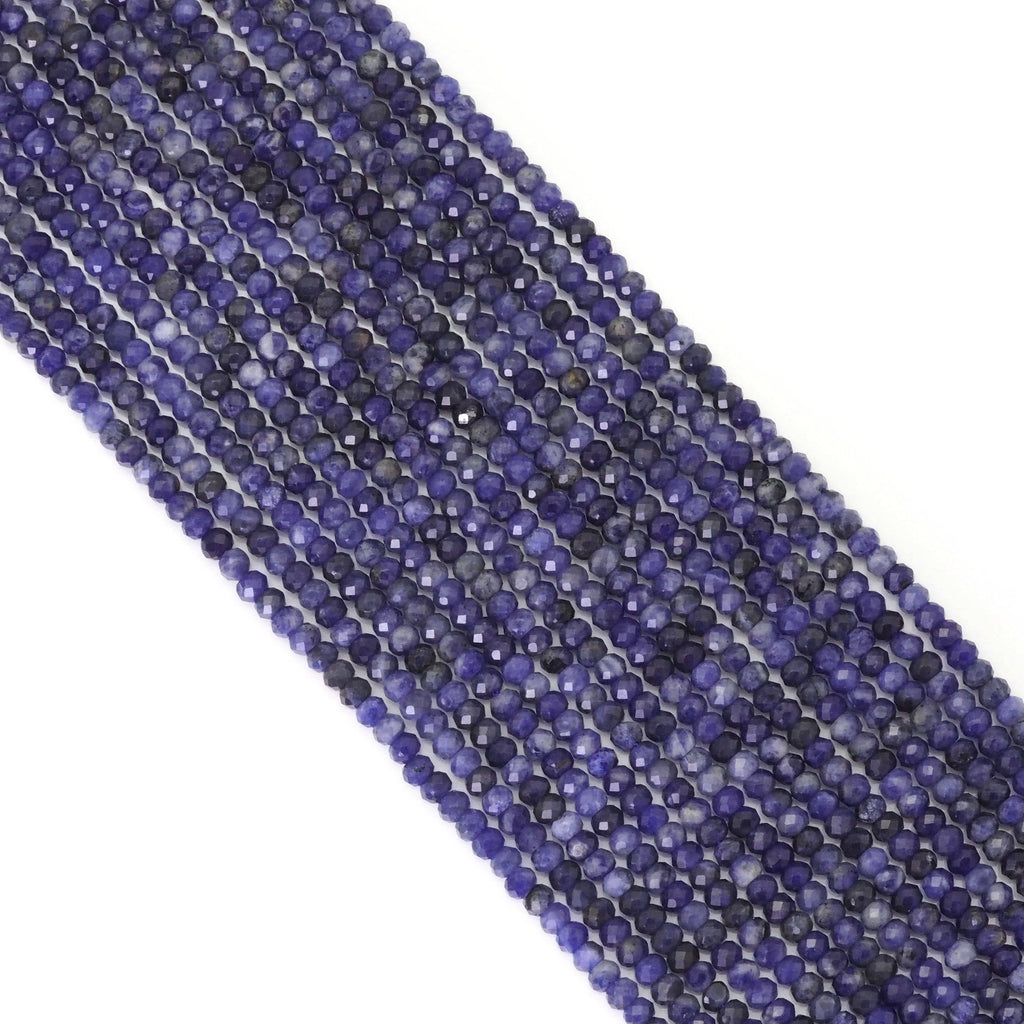3x4mm Sodalite Faceted Rondelle Beads, Sku#U1706