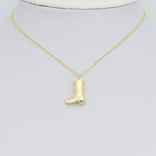 Load image into Gallery viewer, Gold Silver 3D Boots Shape Charm Pendant, Sku#A442