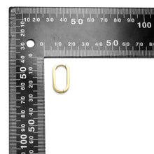 Load image into Gallery viewer, Gold Oval Zero Geometry Huggie Earrings, Sku#A257